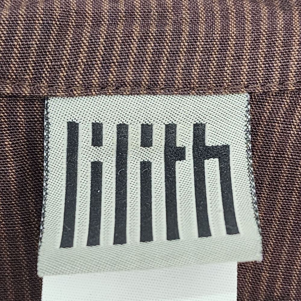 Lilith Women's Linen Blend Pinstripes Button Front Top - Picture 5 of 6